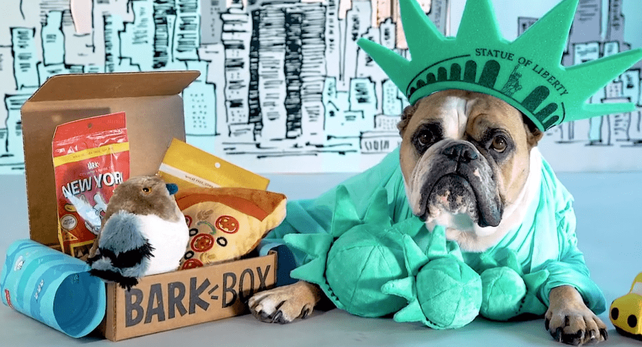 BarkBox's New York dog food package